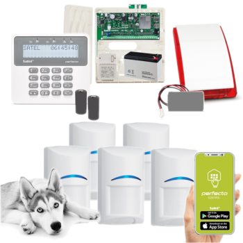 ZESTAW ALARMOWY SATEL PERFECTA 32-WRL LTE SET-A 5 CZUJEK BOSCH PET PRF-LCD-WRL + SYRENA MSP-300 R